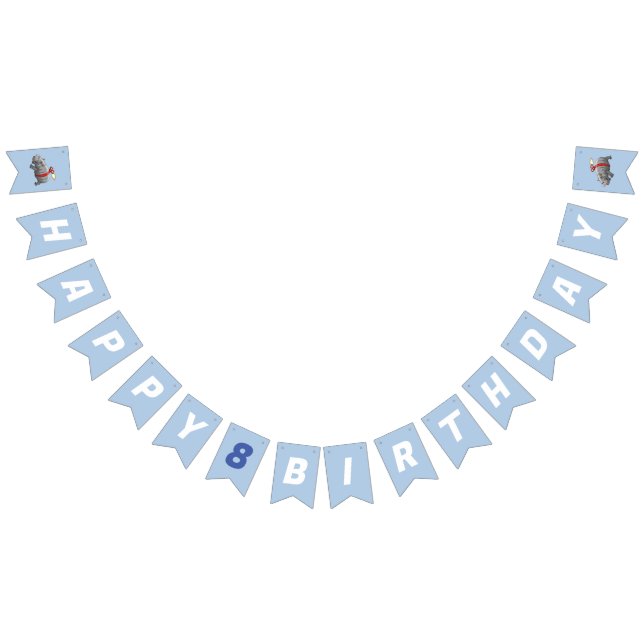 Rocket Hippo Birthday Vimplar (Alla)