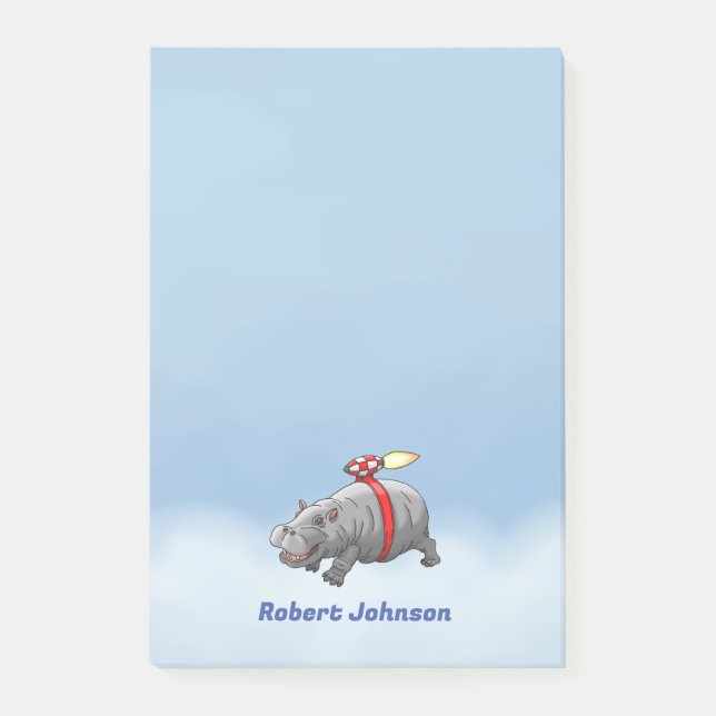 Rocket Hippo Post-it Block (Framsida)