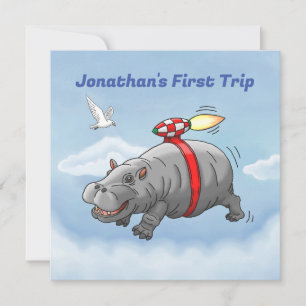 Rocket Hippos jetpack Inbjudningar