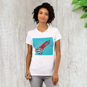 Rocket in Space Womens T-Shirt