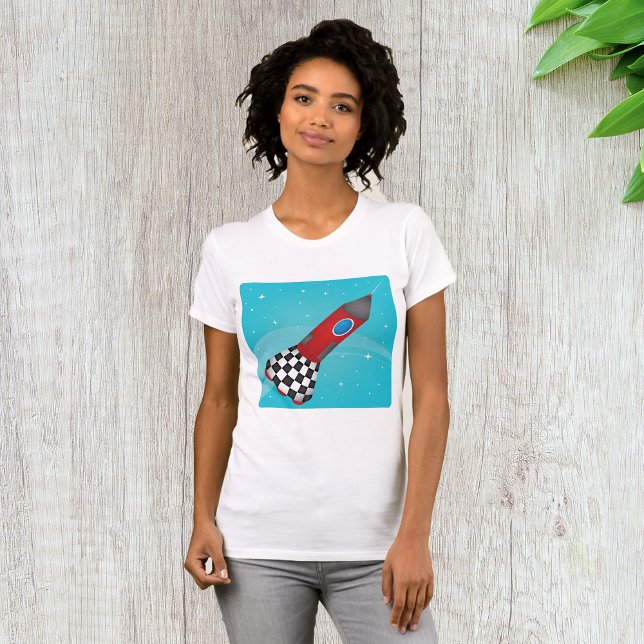 Rocket in Space Womens T-Shirt (Skapare uppladdad)