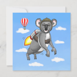 Rocket Koala Bear Inbjudningar