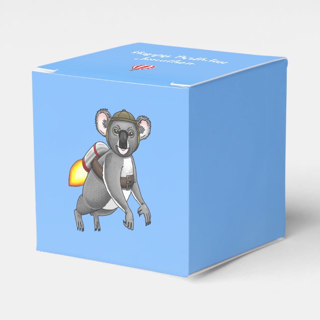 Rocket Koala Birthday Presentaskar (Framsidan Sidan)