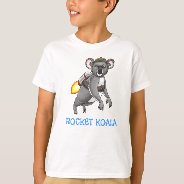 Rocket Koala Björnens första jetpack-tur T Shirt (Framsida)