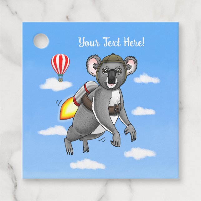 Rocket Koala Gåvor Etiketter (Framsida)
