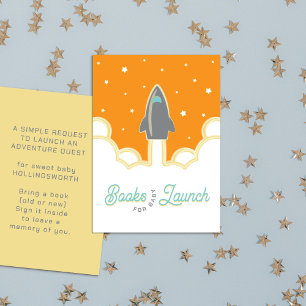 Rocket Launch-böcker för bebis Grå & Orange Tilläggskort