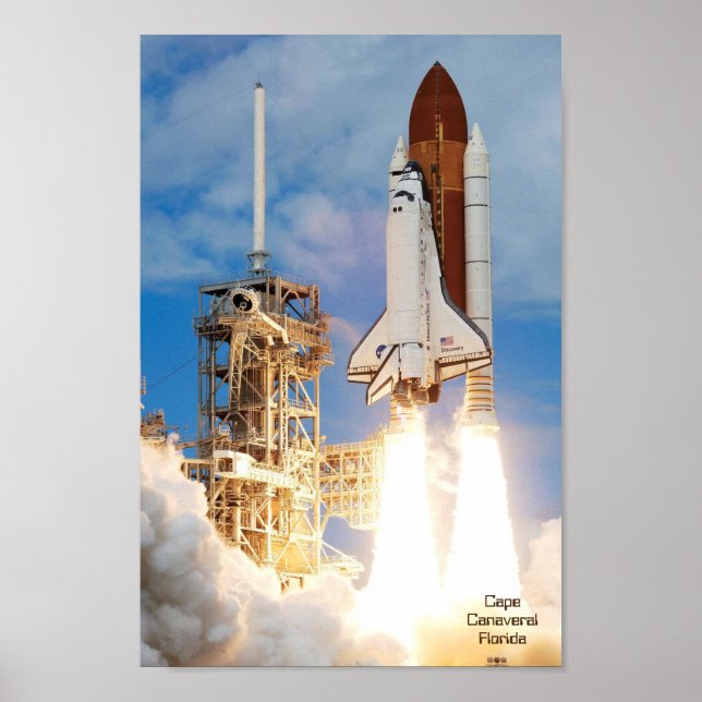 Rocket Launch Florida USA Poster (Framsidan)
