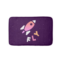 Rocket - Lila & Rosa Abstrakt Pop Art. FLY!