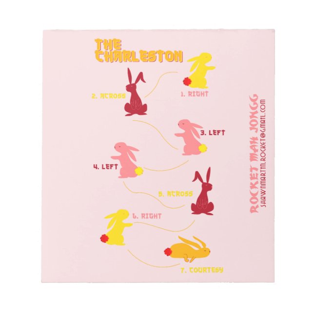 Rocket Mah Jong Charleston Notebook Anteckningsblock (Framsida)