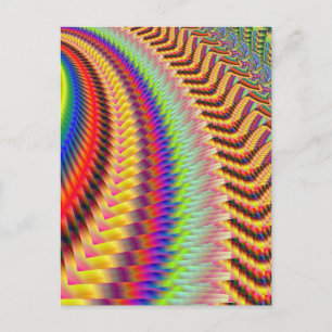 Rocket Man Firework Fractal Vykort