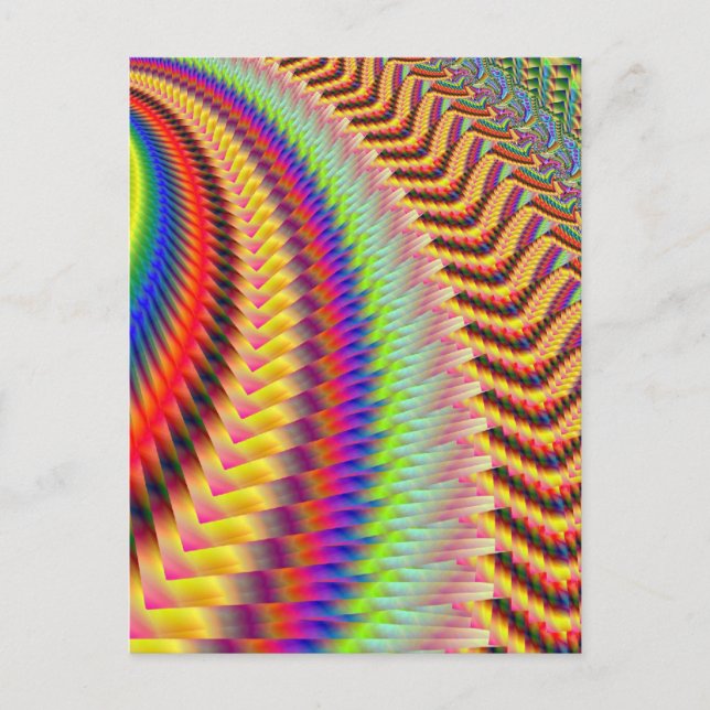 Rocket Man Firework Fractal Vykort (Framsida)