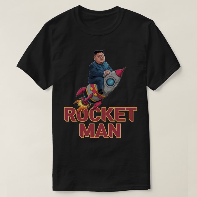 Rocket Man Kim Jong-Un T Shirt (Design framsida)