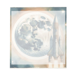 Rocket Måne Space Anteckningsblock