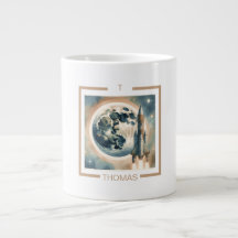 Rocket Måne Space Monogram