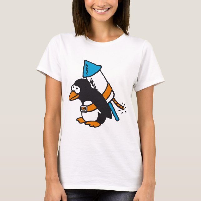 rocket penguin tee shirt (Framsida)