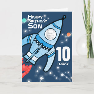 Rocket Photo Son 10-årsjokerkort Kort