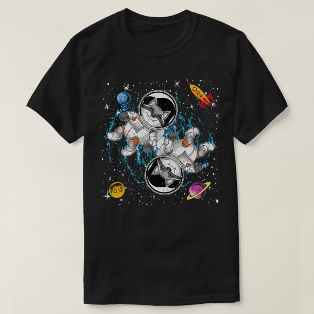 Rocket Planets Astronaut Animal Sopor Panda Space T Shirt (Design framsida)