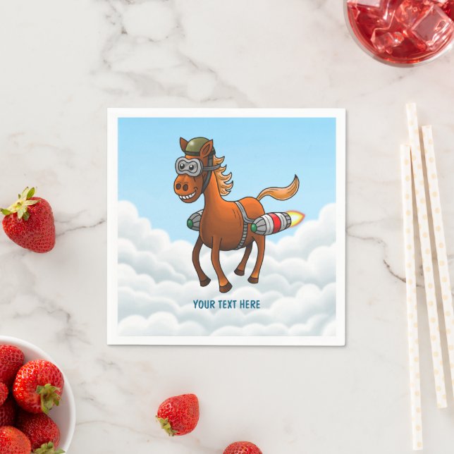 Rocket Pony Födelsedag Pappersservett (Insitu)