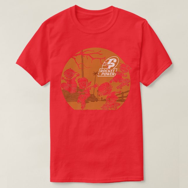 Rocket Power Halloween Haunted Sunset Action Group T Shirt (Design framsida)