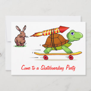 Rocket Propelling Tortoise och Hare Inbjudningar