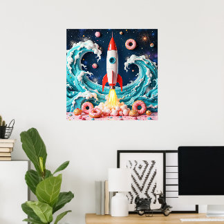 Rocket Ride genom Donuts och Planets Poster