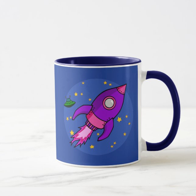Rocket rosa lila Mugg (Höger)