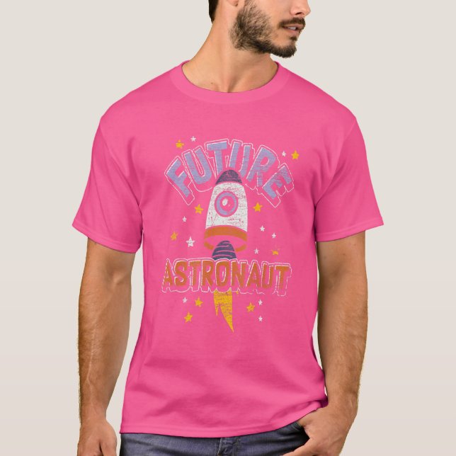 Rocket Rymden Science Galaxy Future Astronaut T Shirt (Framsida)