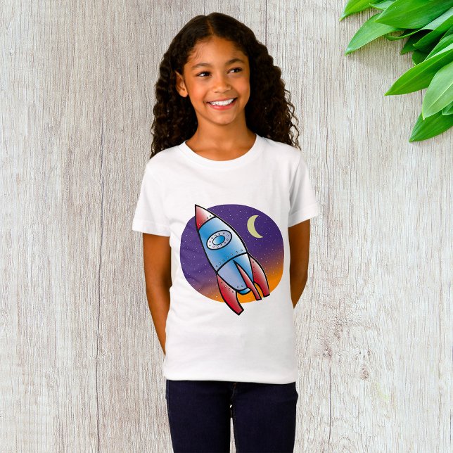 Rocket Rymden Travel Girls T-Shirt (Skapare uppladdad)