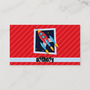 Rocket, Scarlet Red Rand Visitkort