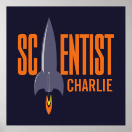 Rocket Scientist-användarnamn och färg-poster Poster