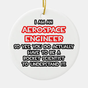 Rocket Scientist ... Funny Aerospace Ingenjör Julgransprydnad Keramik