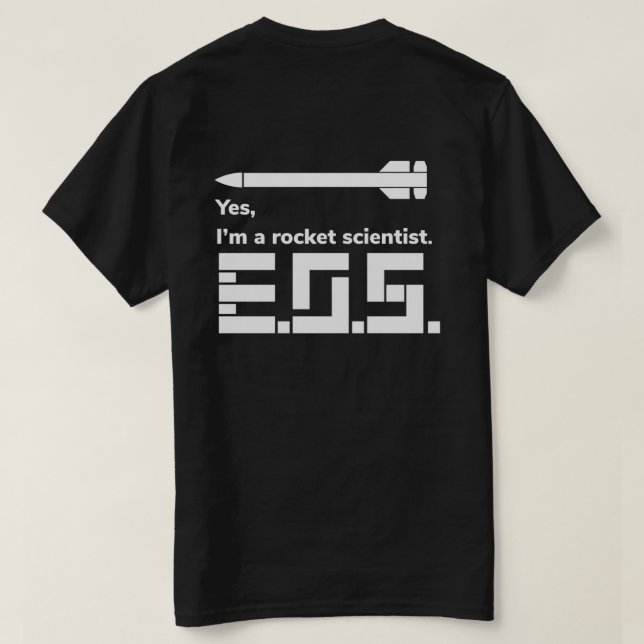 Rocket Scientist T-Shirt (Design baksida)