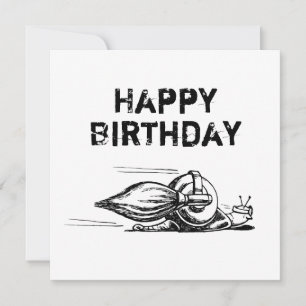 Rocket Snail Platt Greetings Födelsedagskort Kort