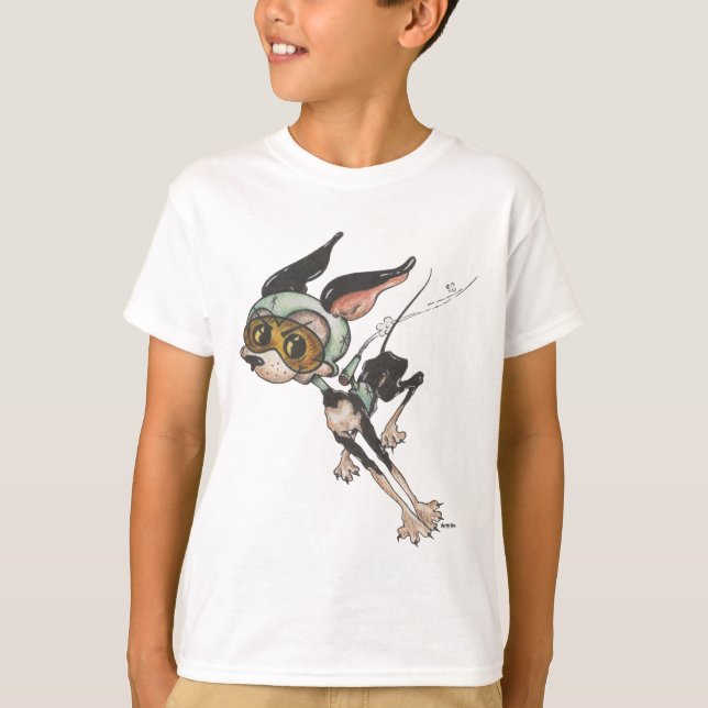 ROCKET SPACE-HUND T SHIRT (Framsida)