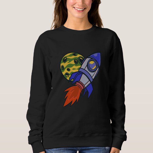 rocket space science moon t shirt (Framsida)