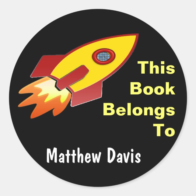 Rocket Stickers Runt Klistermärke (Framsida)