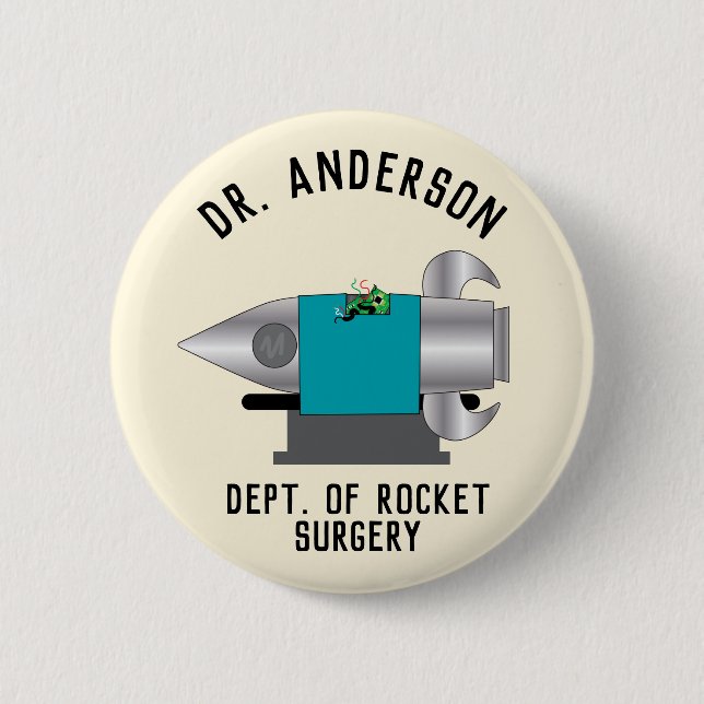 Rocket Surgery Funny Knapp (Framsida)