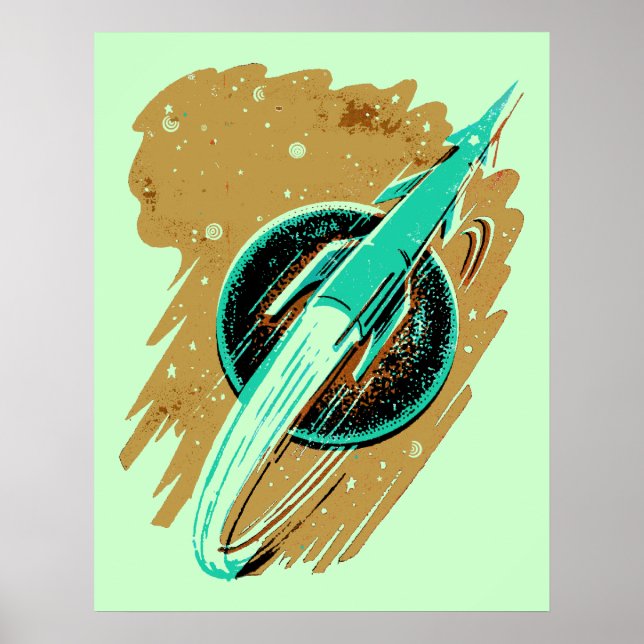 ROCKET TILL MÅNE POSTER (Framsidan)