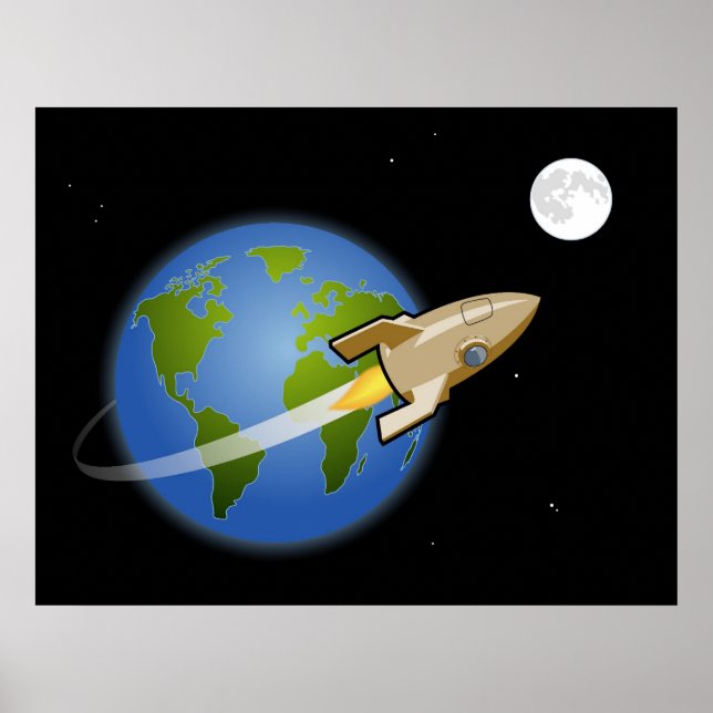 Rocket till Måne - Poster (Framsidan)