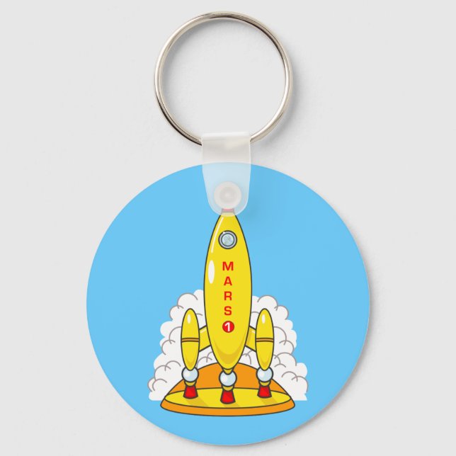 Rocket to Mars Nyckelring (Framsida)