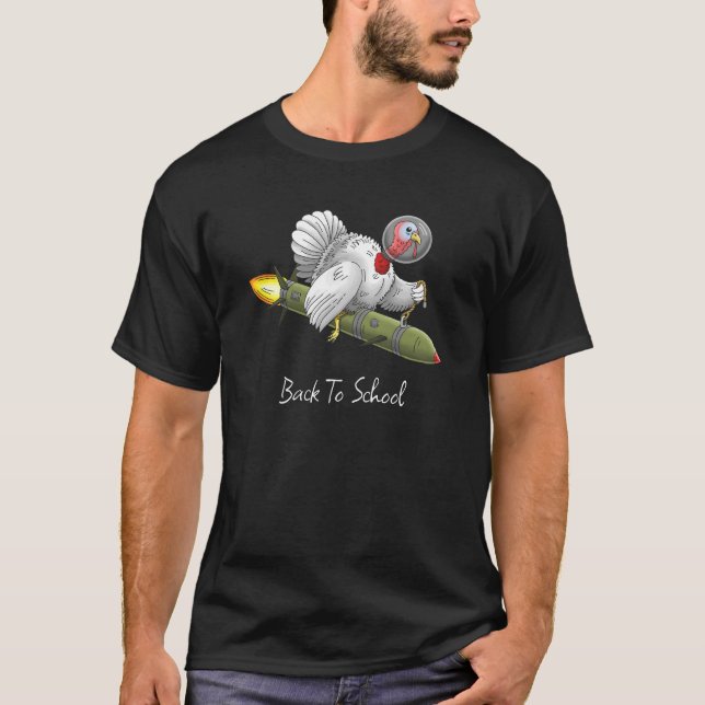 Rocket Turkey's Back to School T Shirt (Framsida)