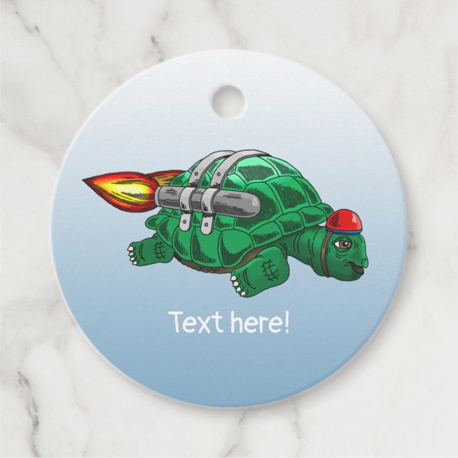 Rocket Turtle Gåvor Etiketter (Framsida)