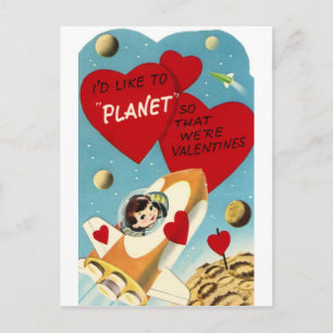 Rocket Valentine Helg Vykort