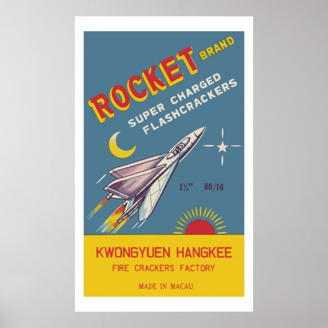 Rocket (Vintage China Firecracker) Poster (Framsidan)
