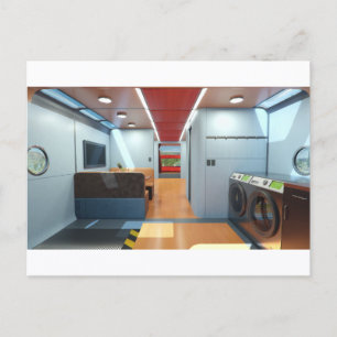 RocketLodge 3D Insida Living Quarters - vykort