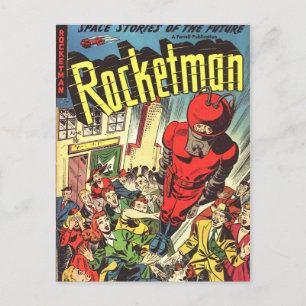 Rocketman antika serietidningar vykort