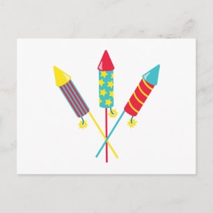 Rockets Fireworks Vykort