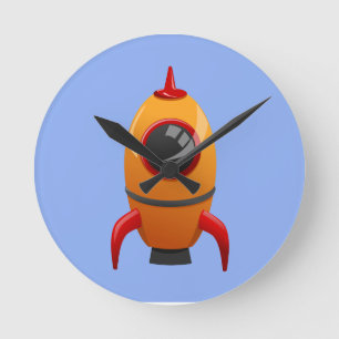 ROCKETSHIP CLOCKS RUND KLOCKA