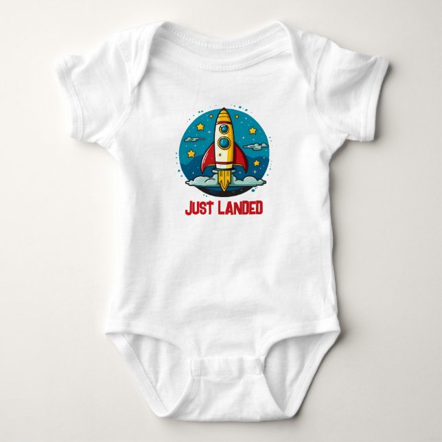 Rocketship just landat t shirt (Framsida)