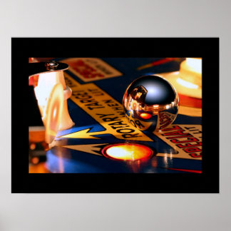 Rocketship pinball poster Black gräns